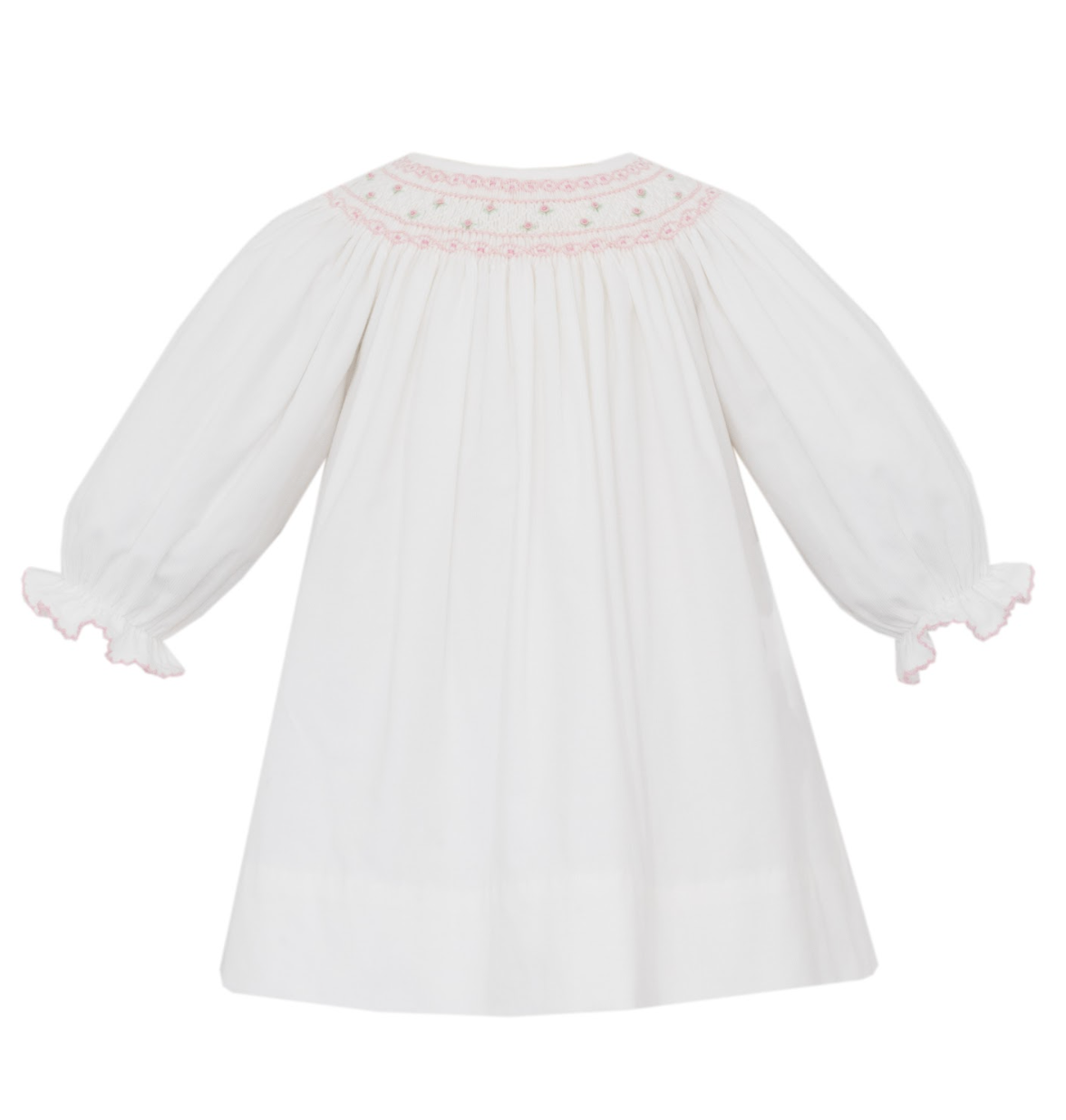 Lilly White Corduroy Bishop Dress