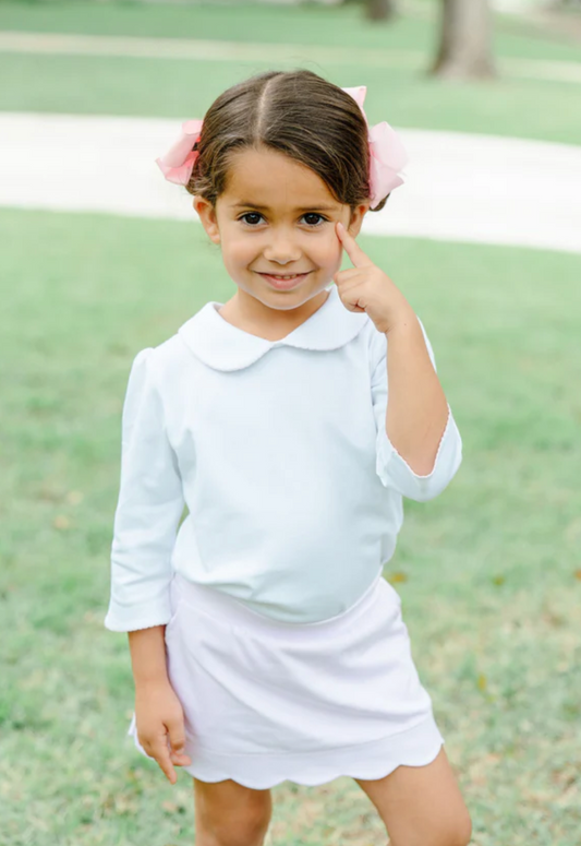 3/4 Sleeve Shirt With Pink Trim