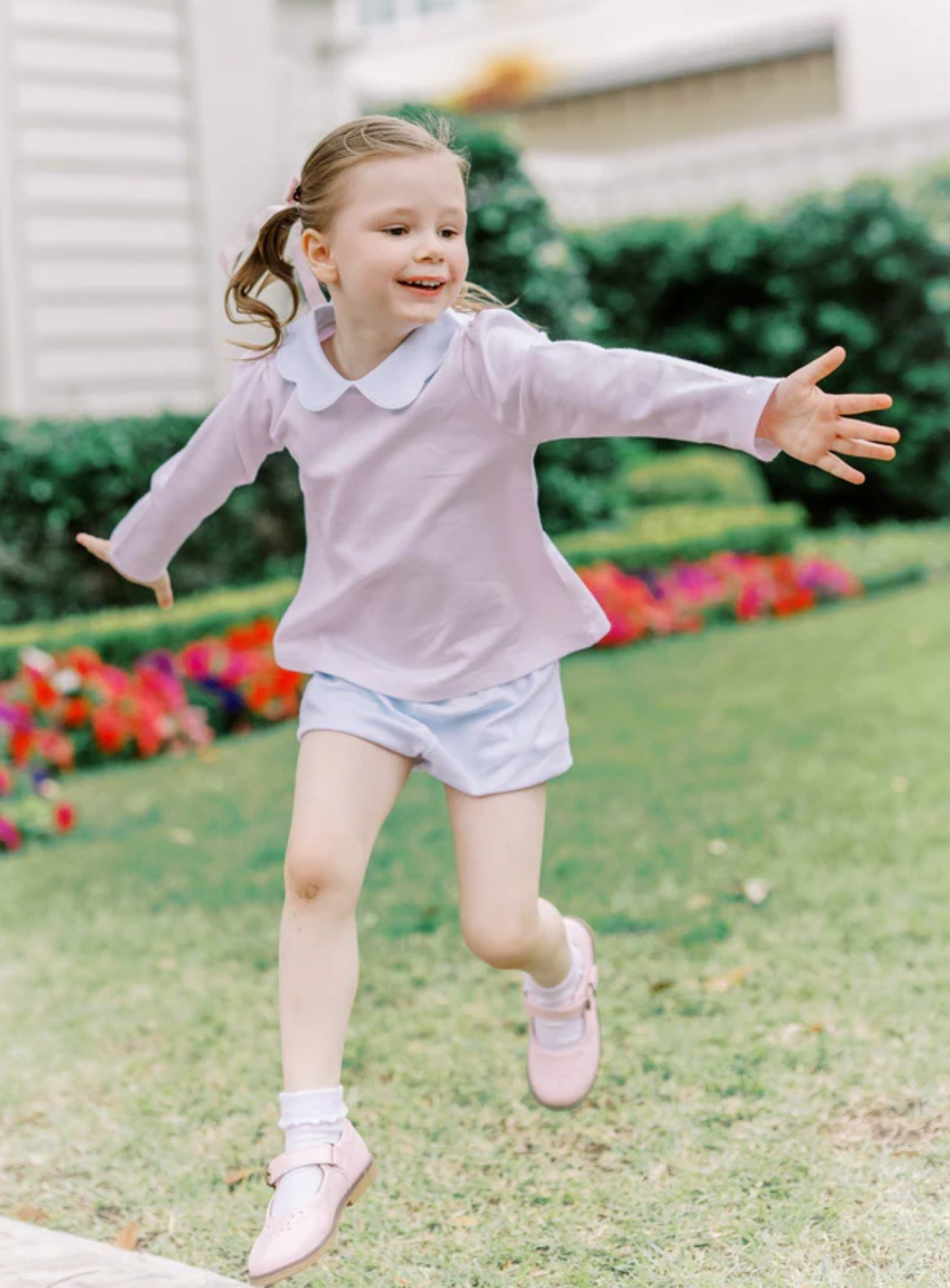 Scallop Bloomer Set - Pink Stripe