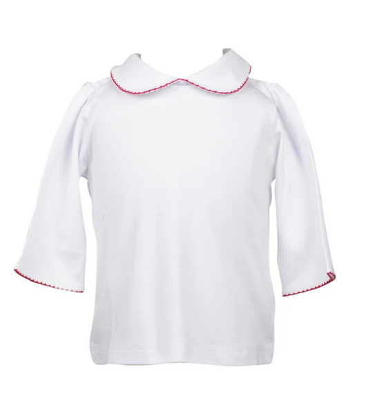 3/4 Sleeve Shirt With Red Trim