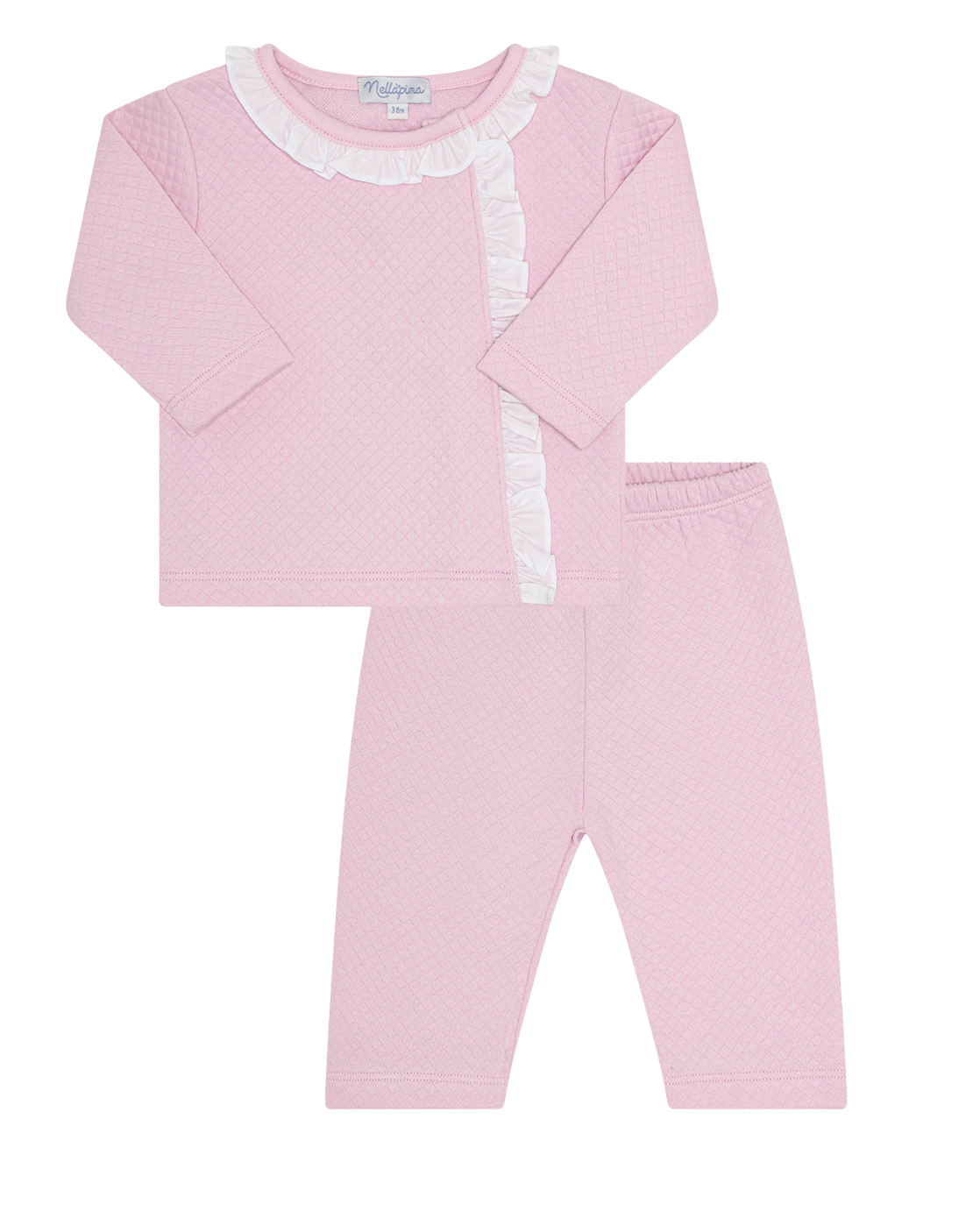 Vermont Ruffle Jacquard Pink Set