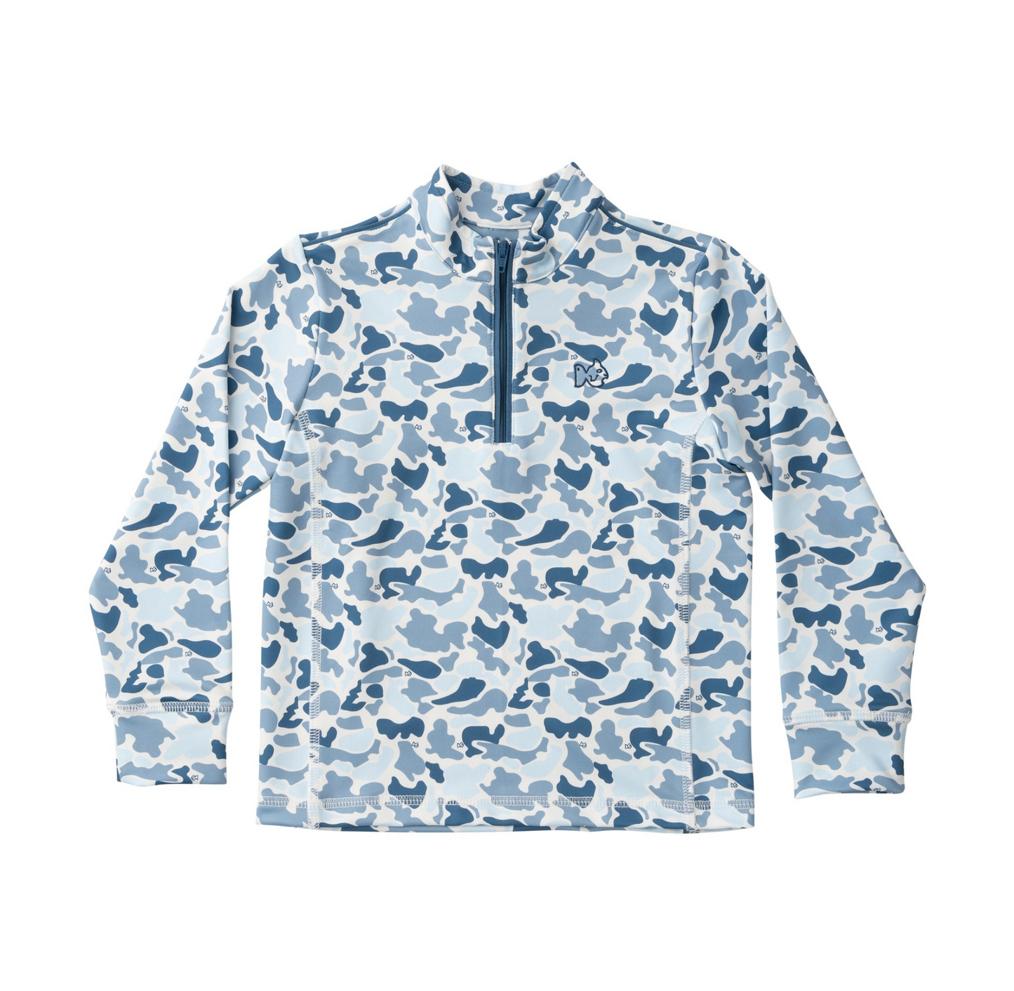 Blue Break Point Camo Boys PRO Performance 1/4 Zip Pullover