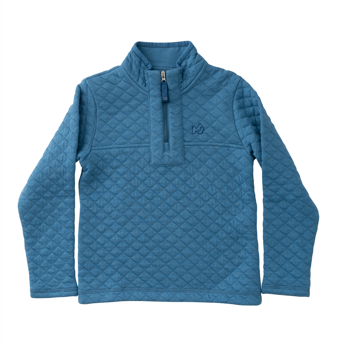 Copen Blue Boys Quilted Zip Pullover