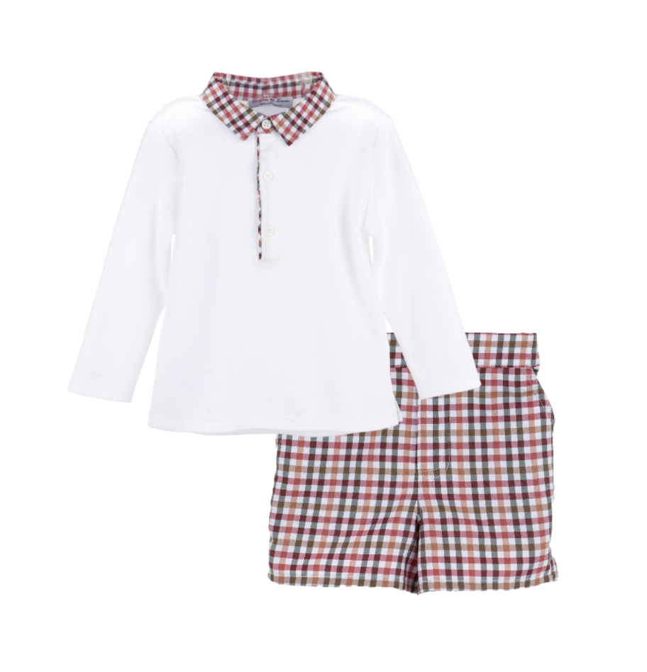 Cider Checks Boy Short Set