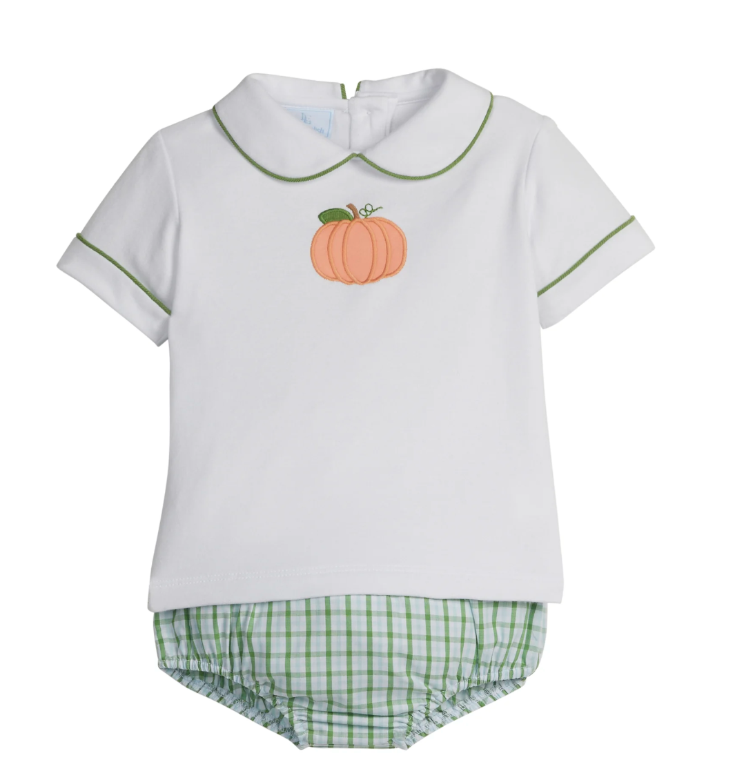 Applique Peter Pan Diaper Set - Pumpkin