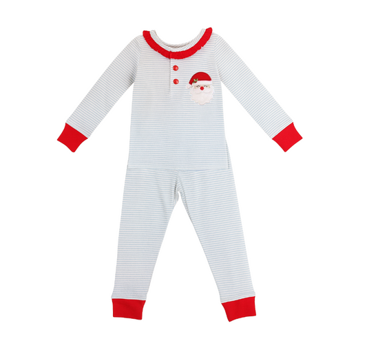Santa Applique Girl's PJ Set