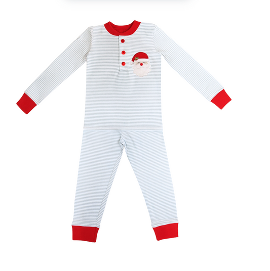 Santa Applique Boy's PJ Set