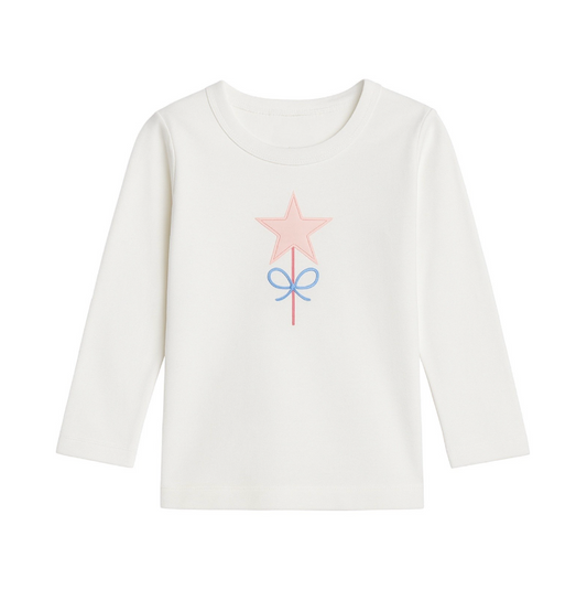 Long Sleeve Applique Top, Magic Wand