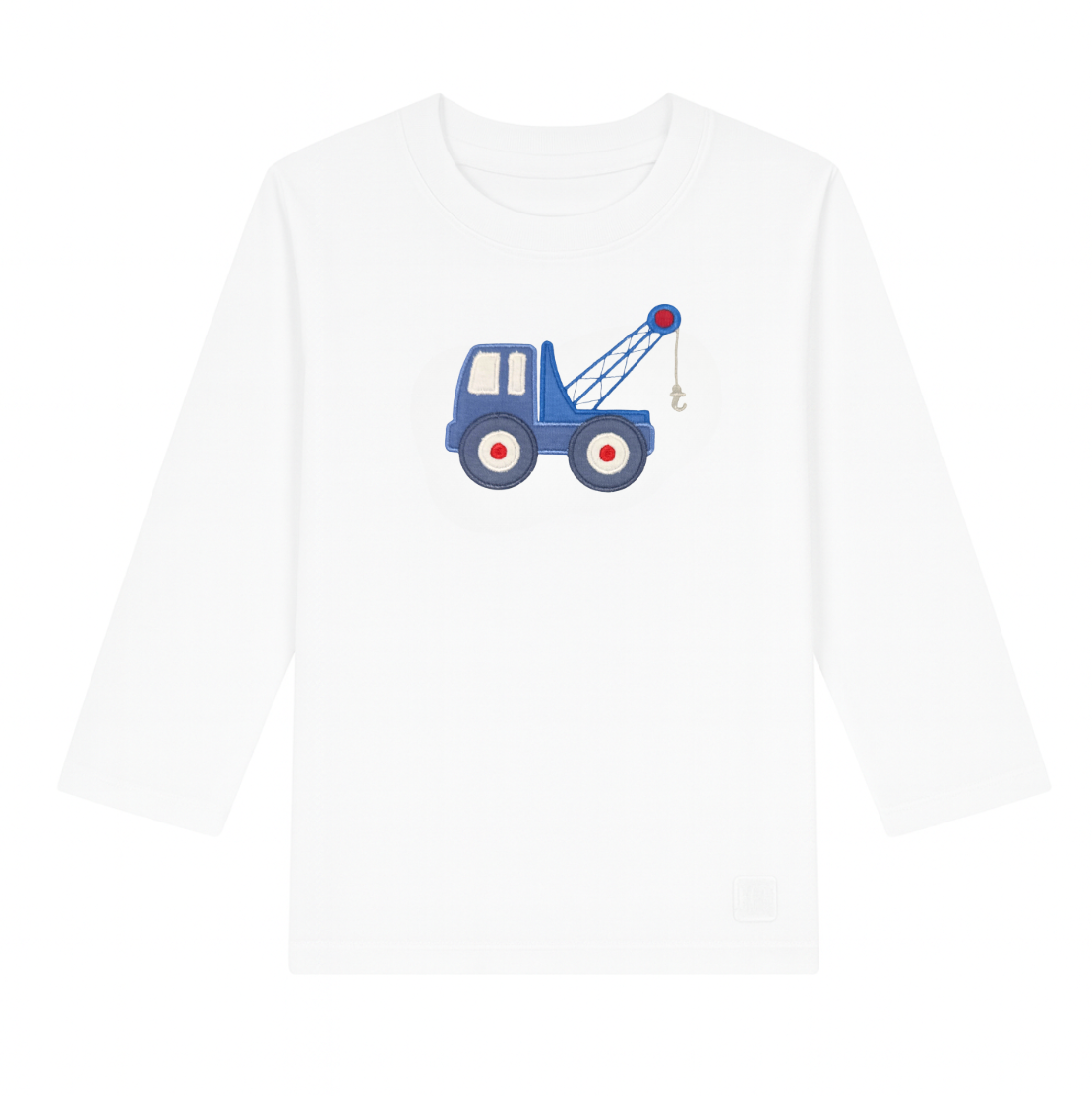 Long Sleeve Applique T-Shirt, Tow Truck