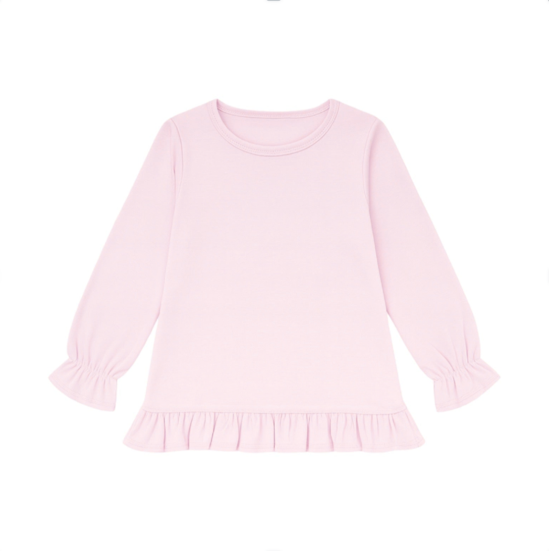 Long Sleeve Ruffle Swing Top