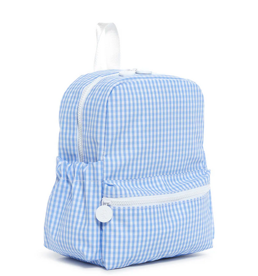 Mini Backer, Gingham Sky Blue