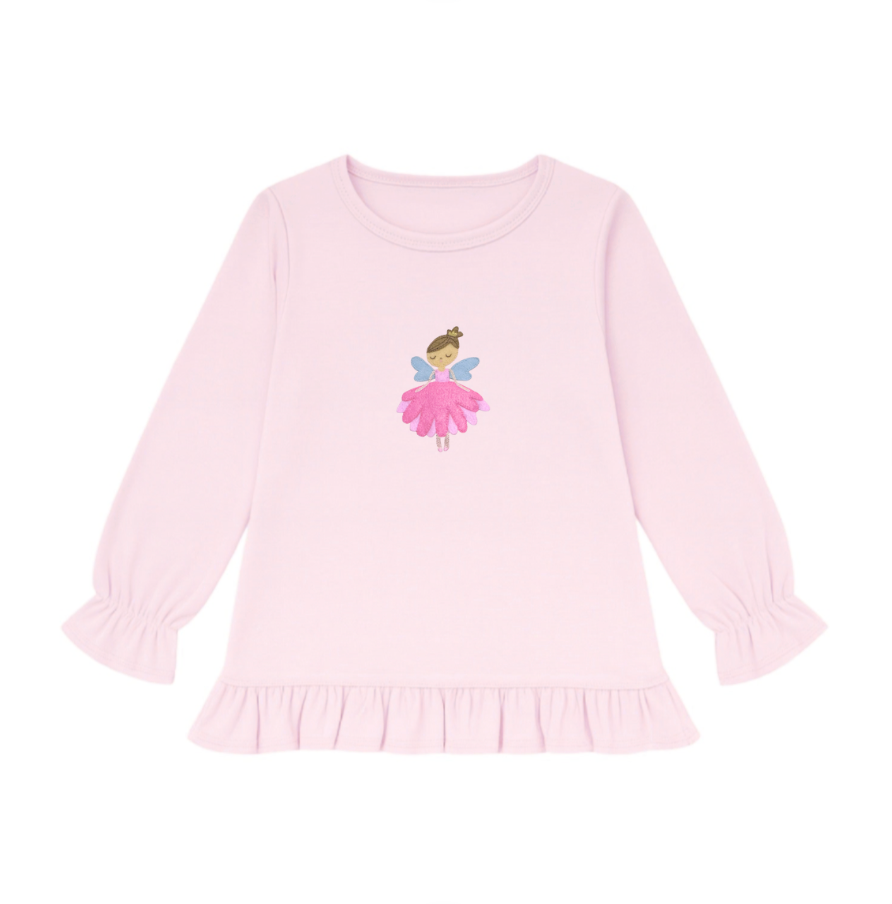 Long Sleeve Ruffle Swing Top, Fairy