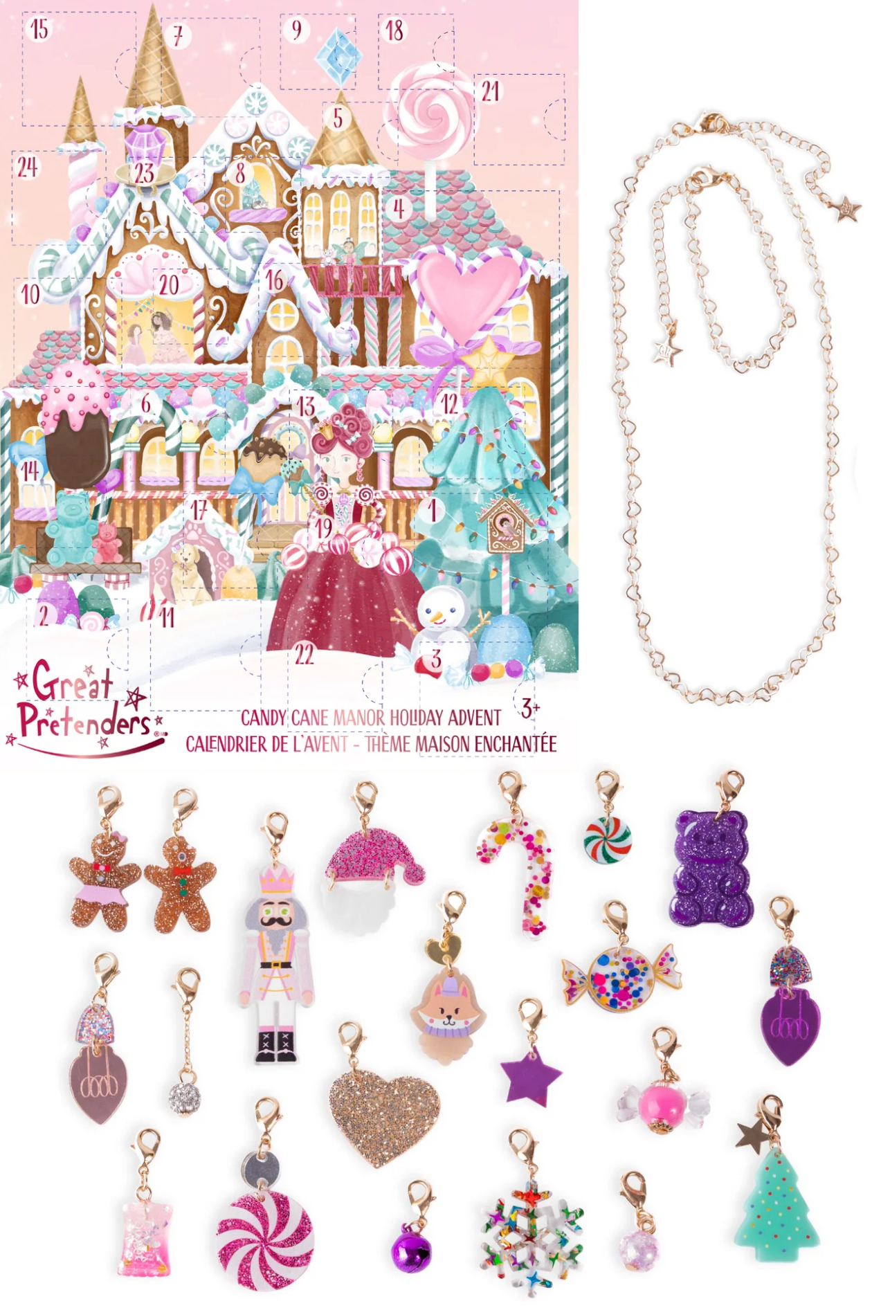 Build A Bracelet & Necklace Advent Calendar,  Candy Cane Manor