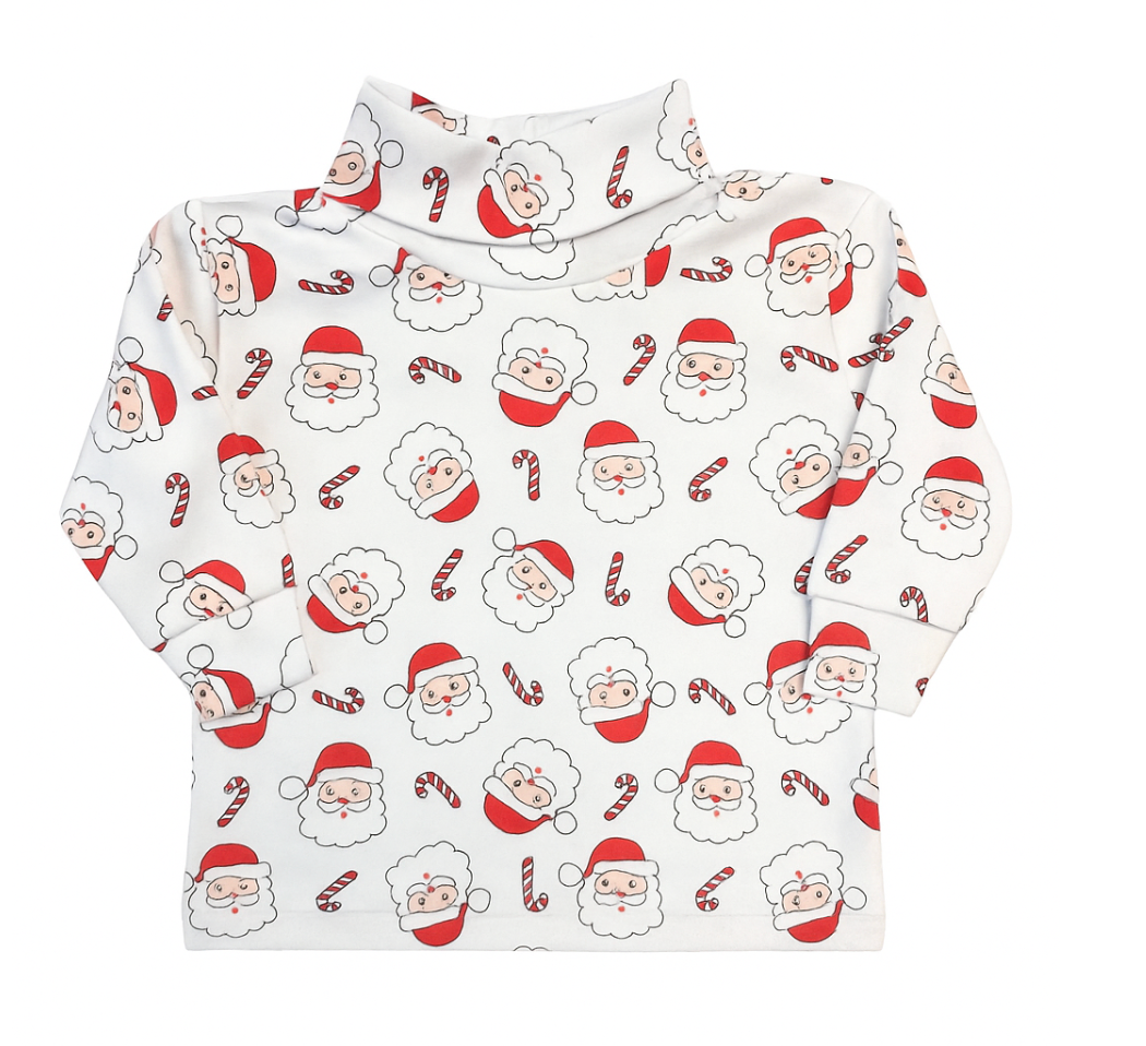 Printed Turtleneck, Santa