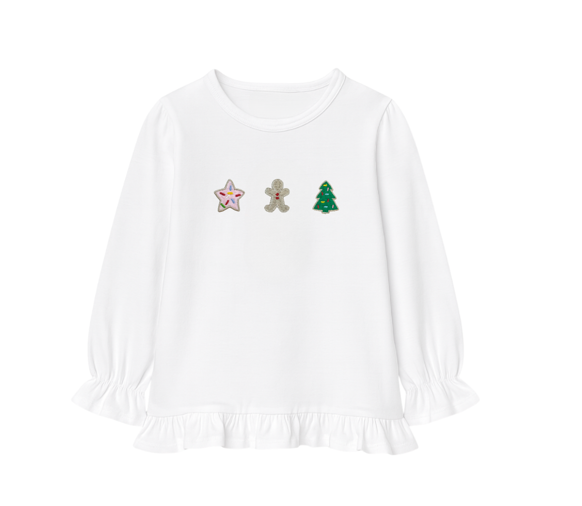 Ruffle Applique Swing Top, Christmas