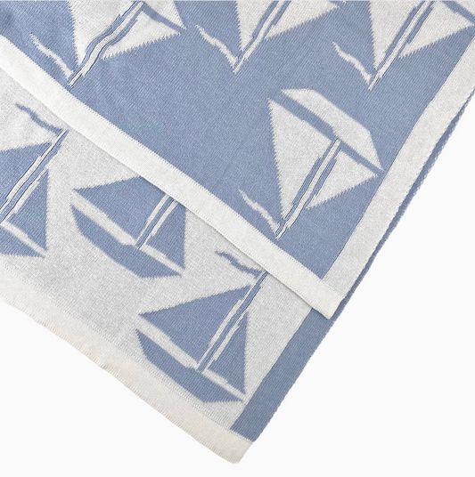 Intarsia Blanket, Sailboat