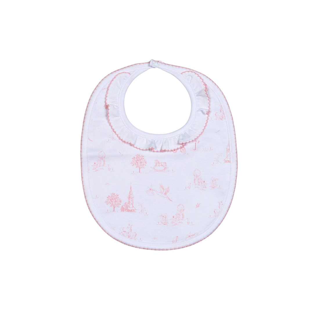 Pnk Pink Girl Girl Pink Baby Toile Pima Bib