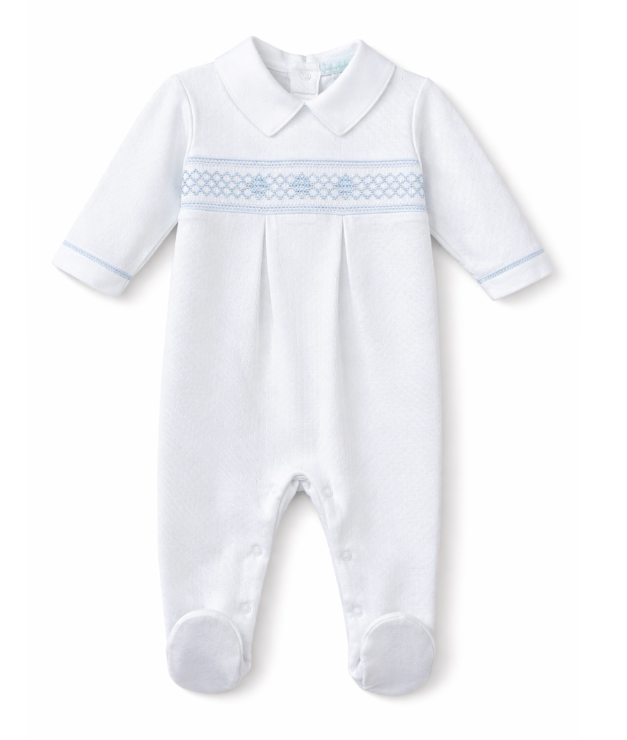 Sweet Jacquard Smocked Footie