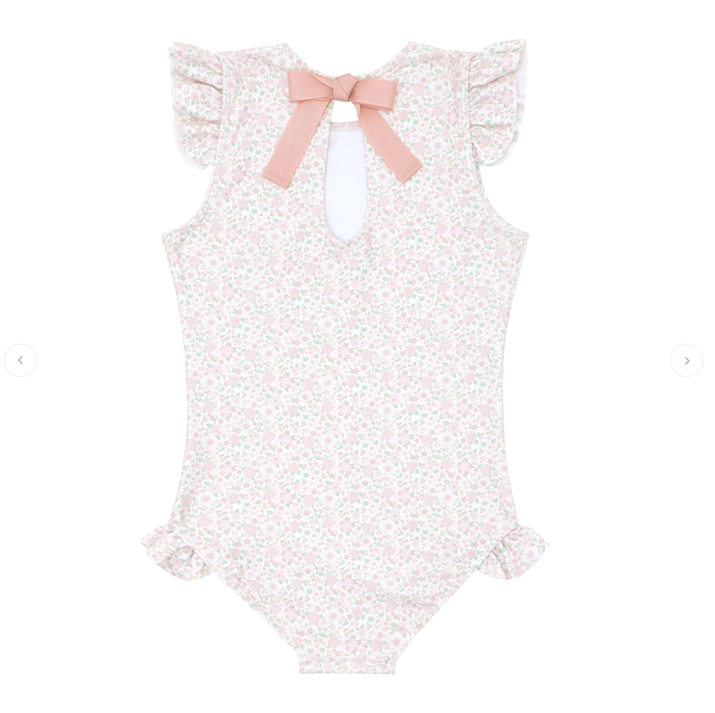 Girl Antique Floral Ruffle Cap Sleeve One Piece