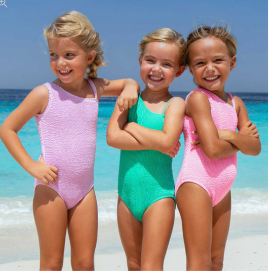 Crinkle Textured One Shoulder Swimsuit