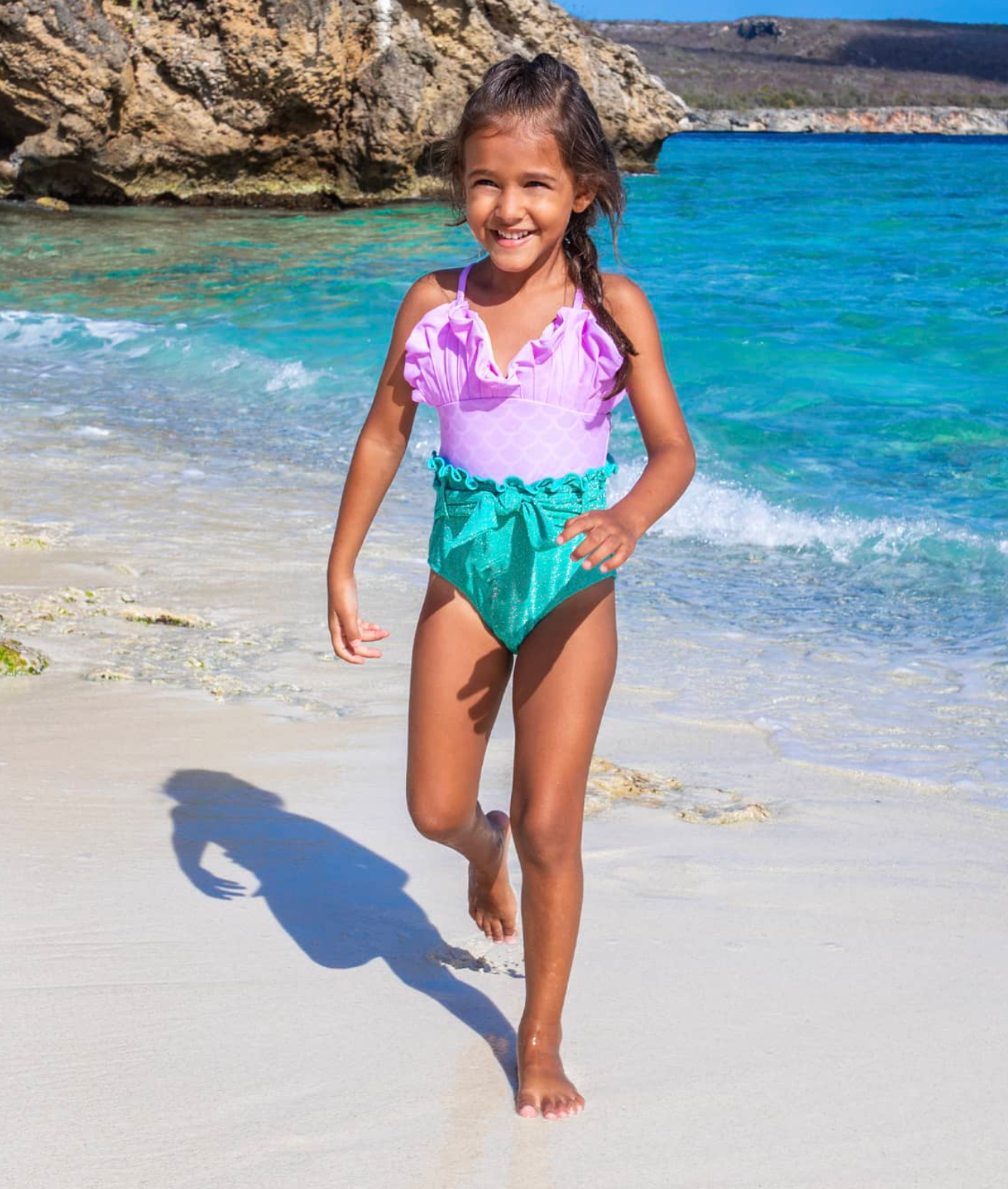 Lilac Shimmer Mermaid Water Appearing Swimsuit