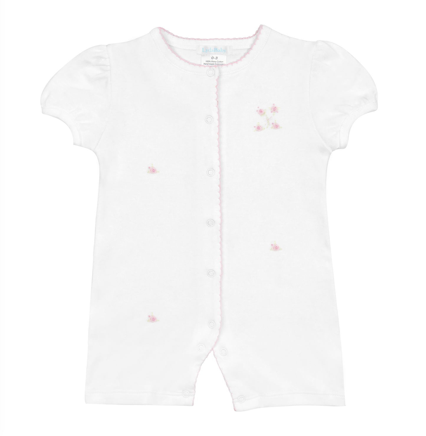 Romantic Roses Embroidered Short Romper