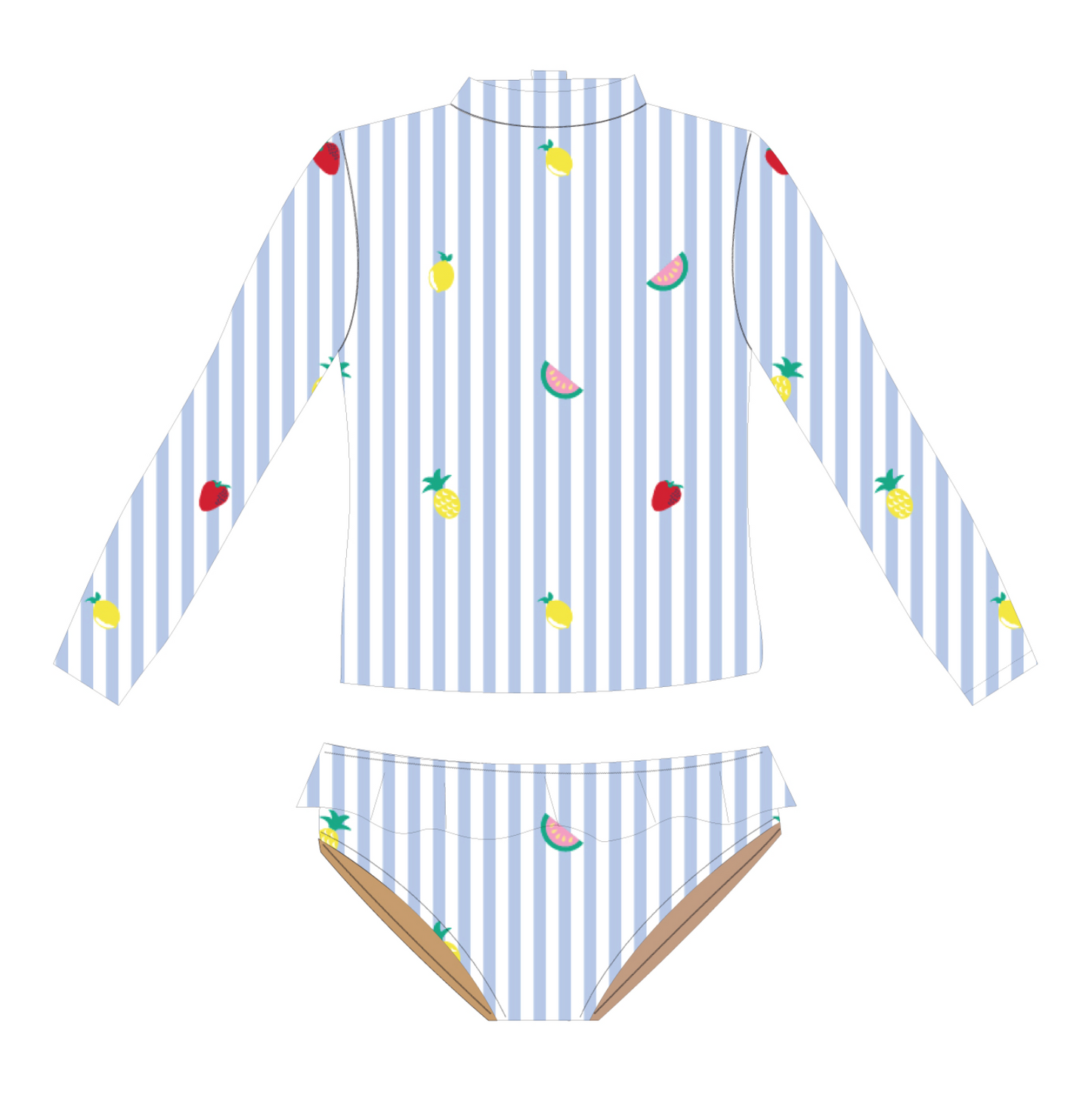 Rashguard Set, Picnic Stripe