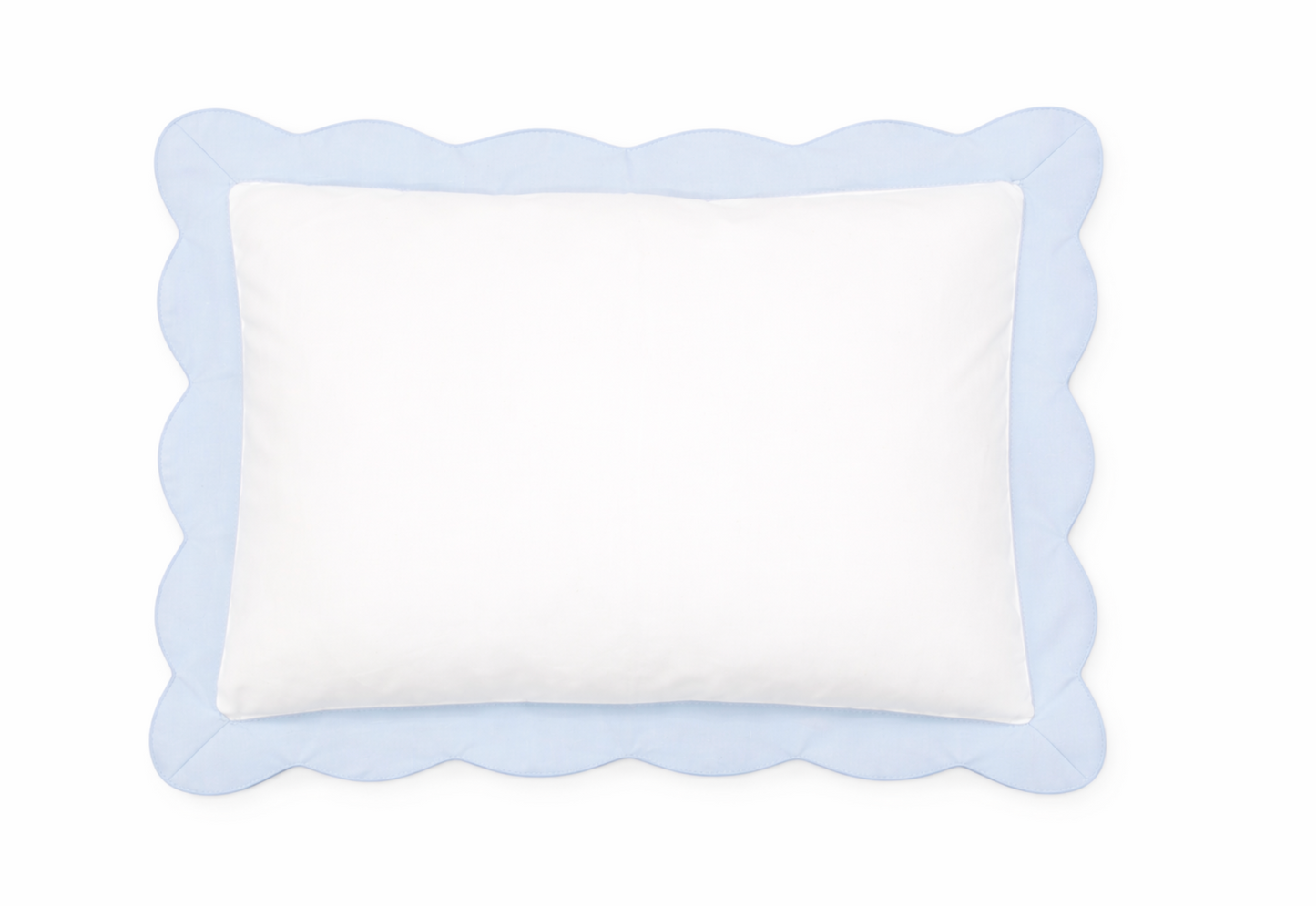 Scalloped Boudoir, Blue Border