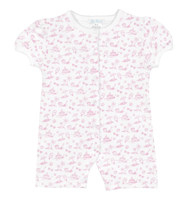 Summer Doodles Print Short Romper