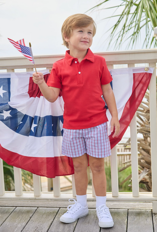 Basic Short- Patriotic Plaid