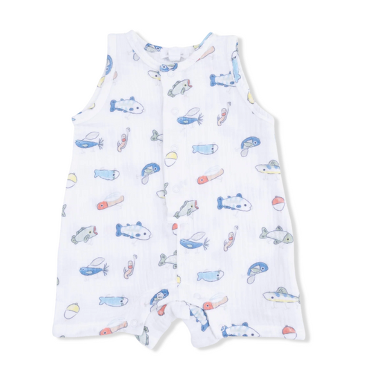 Fishing Lures Sleeveless Shortie Romper