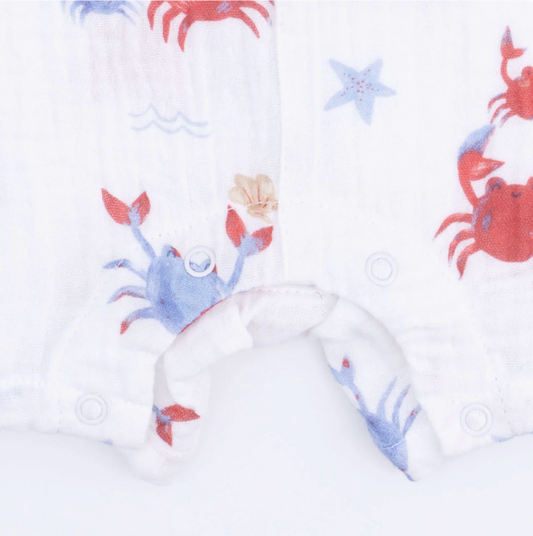 Crayon Crabs Sleeveless Shortie Romper