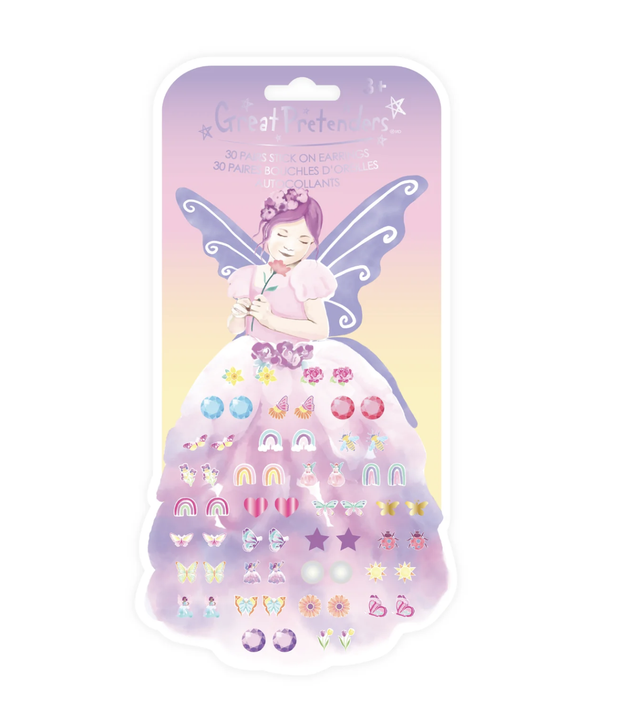 Butterfly Fairy Triana Sticker Earrings, 30 pairs