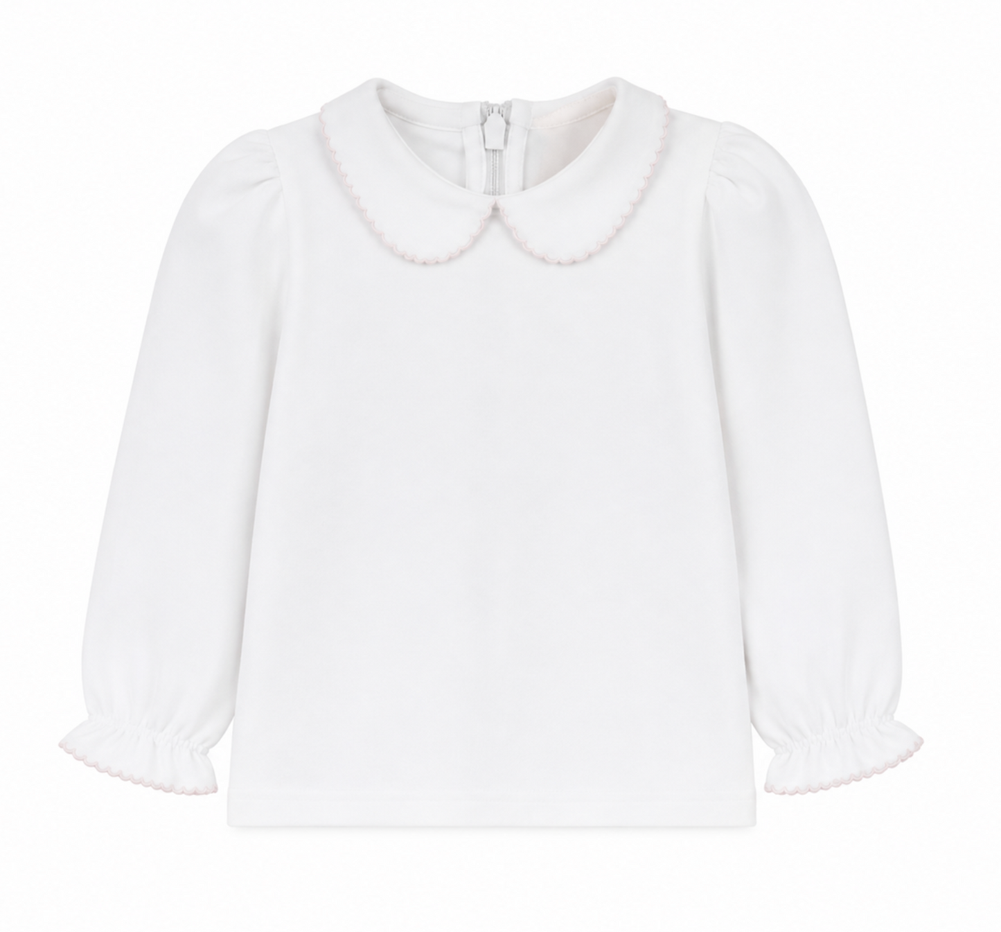 Long Sleeve Collared Back Zip Shirt