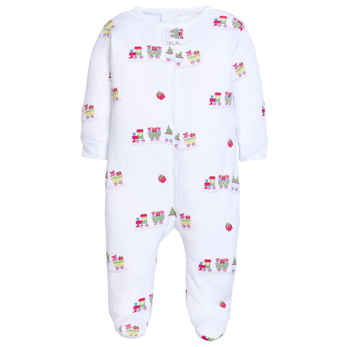 Zippered Footie - Holiday Train