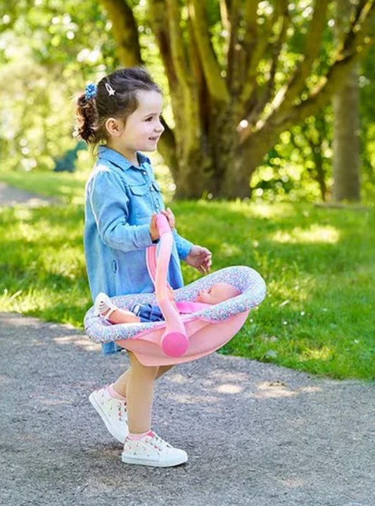 Blue & Pink Floral Baby Doll Carrier