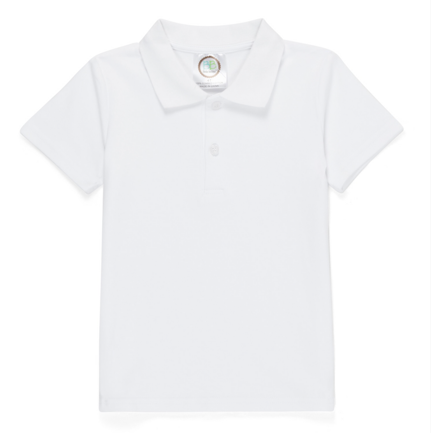 Boy's Short Sleeve Polo Shirt, White