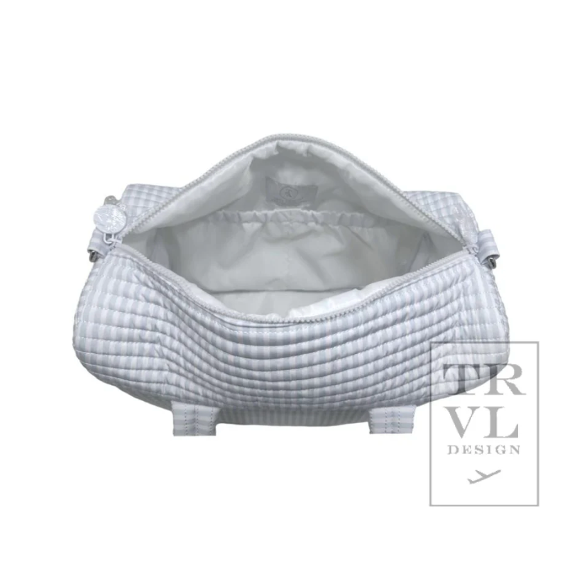 Quilted Stroller Bag, Pimlico Blue Stripe