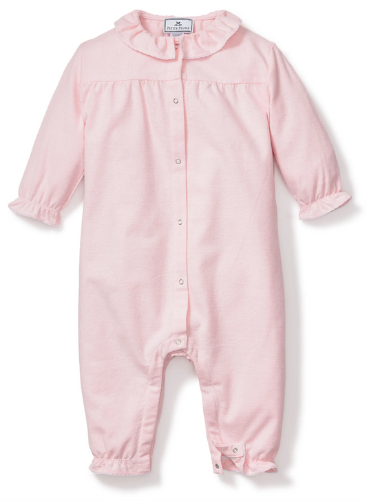 Pink Flannel Madeline Girl's Romper