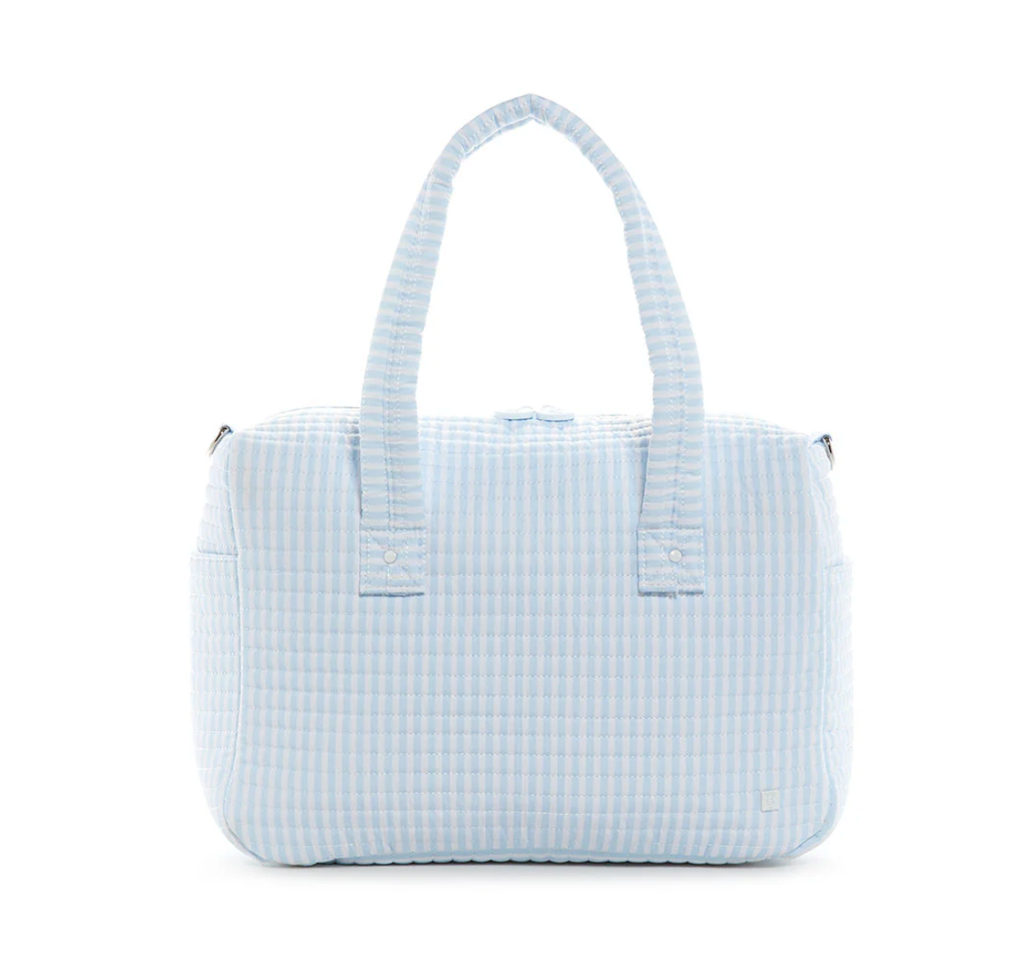 Quilted Stroller Bag, Pimlico Blue Stripe
