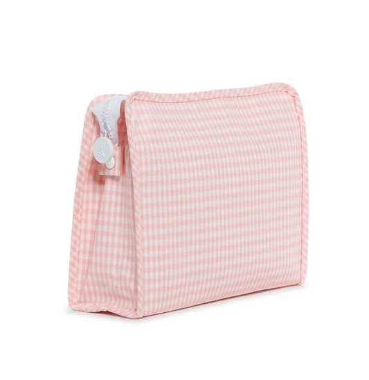 Large Roadie Zip Pouch, Gingham Taffy