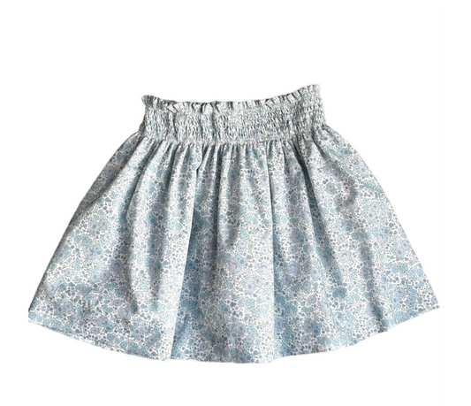 Blue Floral Liberty A Line Skirt