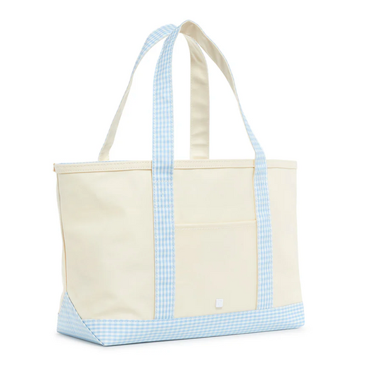 Medium Tote, Gingham Mist