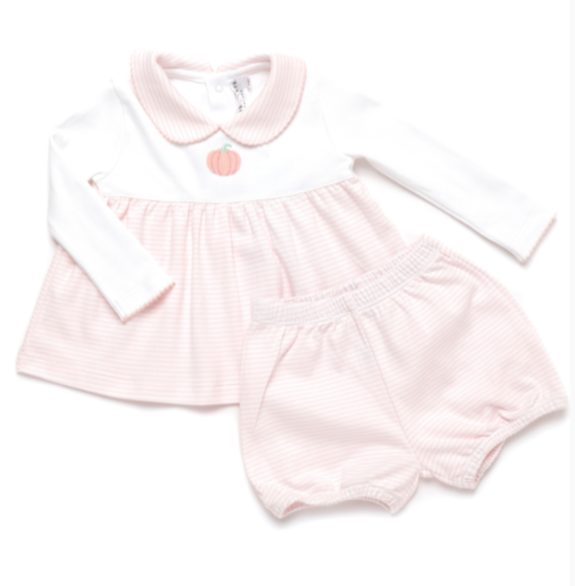 Girl's Pink Pumpkin Bloomer Set