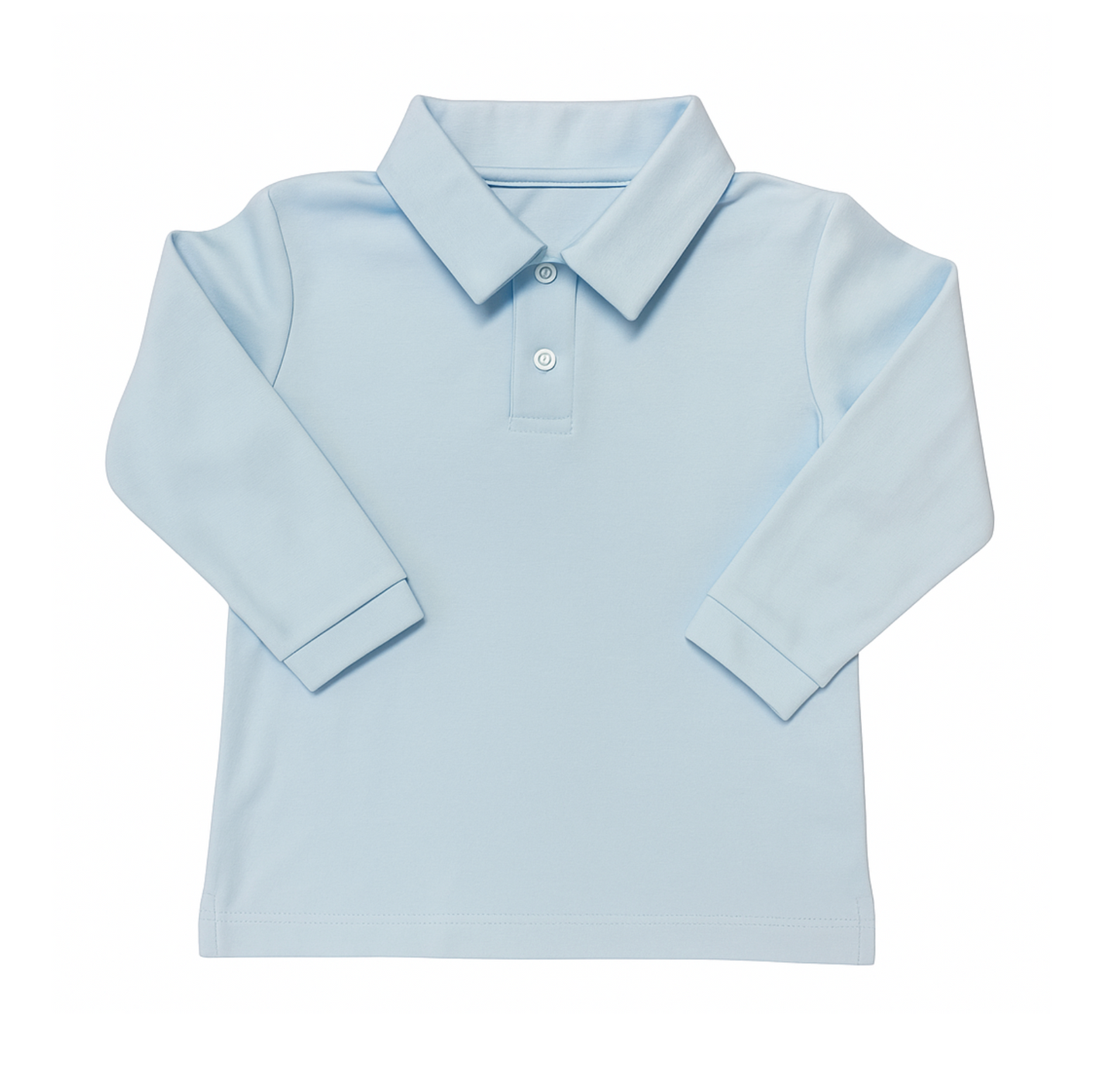 Ian Long Sleeve Polo Light Blue