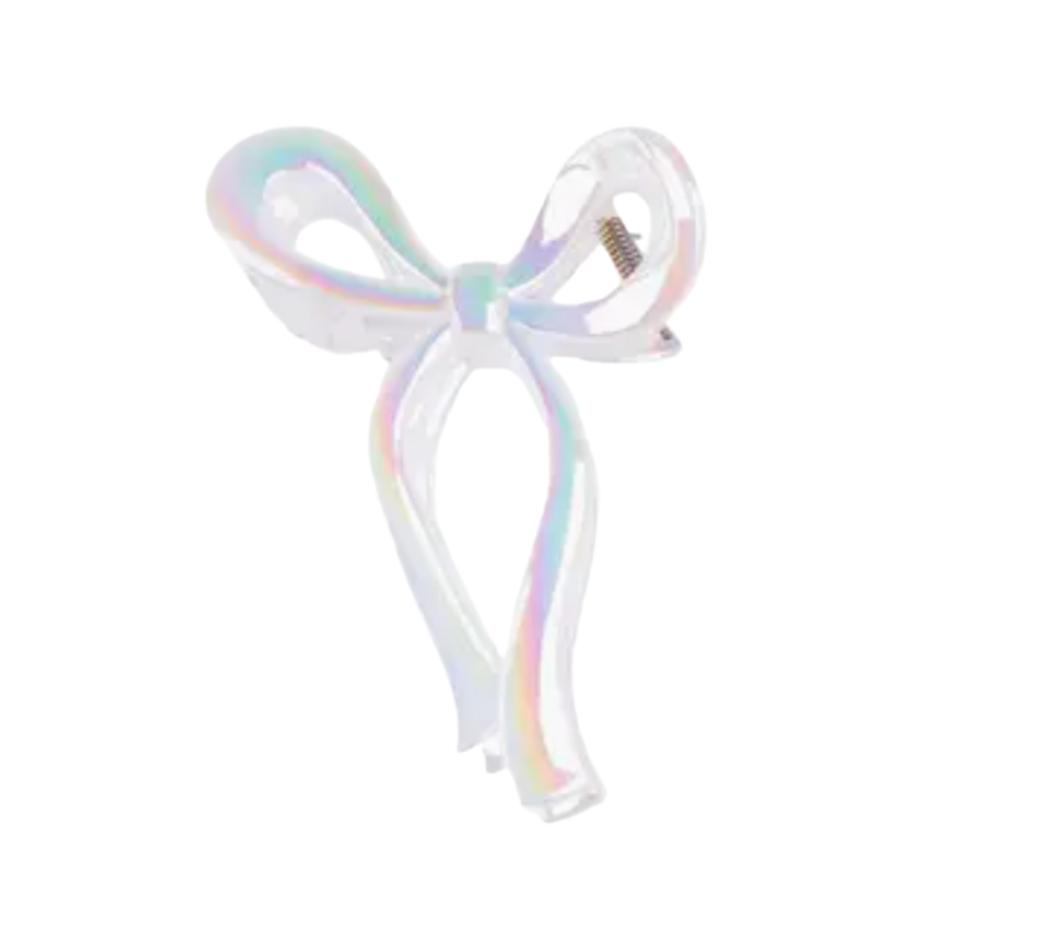 Pearlescent Bow Claw Clip