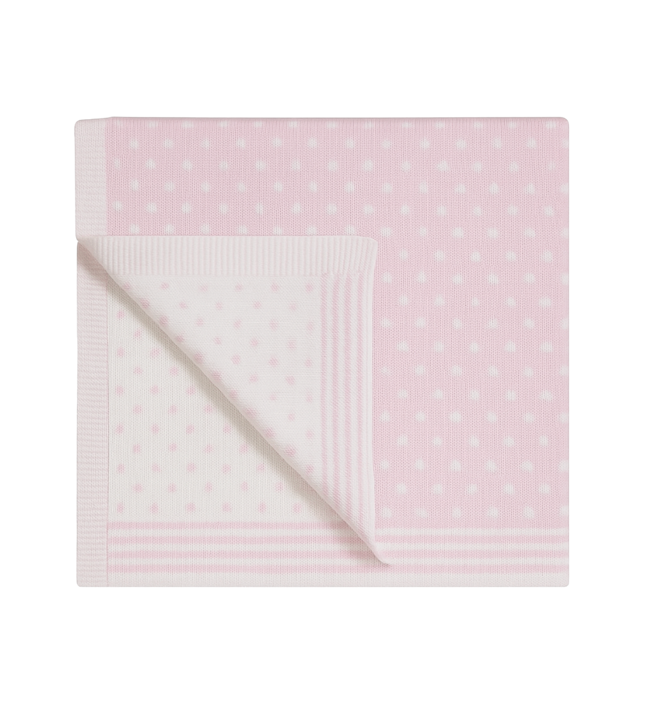 Cotton Dot Blanket, Pink