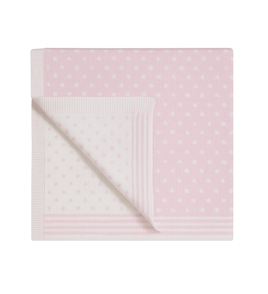 Cotton Dot Blanket, Pink