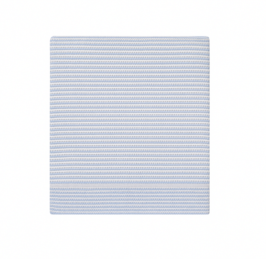 Cotton Striped Blanket, Blue