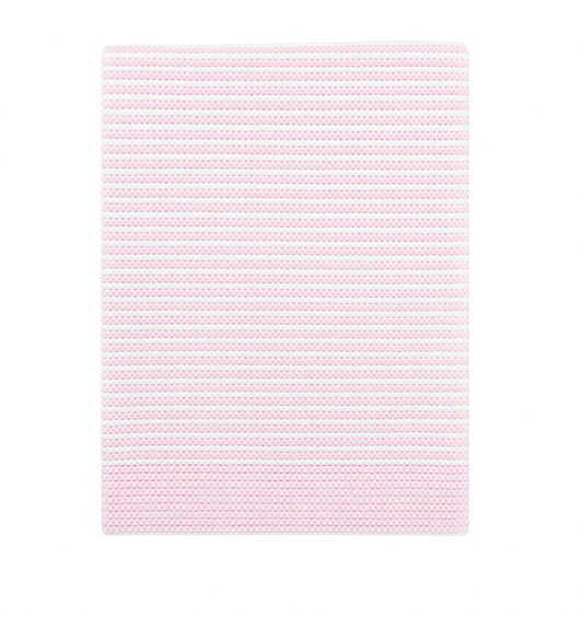 Cotton Striped Blanket, Pink